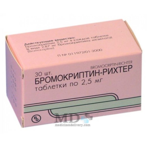 Bromcriptin tablets 2,5mg #30
