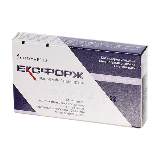 Exforge tablets 5mg/160mg #14