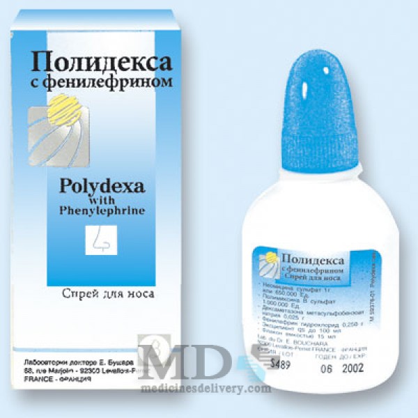 Polidexa (Polydexa) with phenylephrine nasal spray 15ml